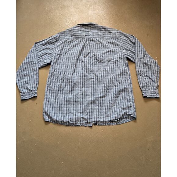 The North Face Blue‎ Plaid Long Sleeve Button Down Hiking Shirt Men's Size XL - Picture 2 of 4